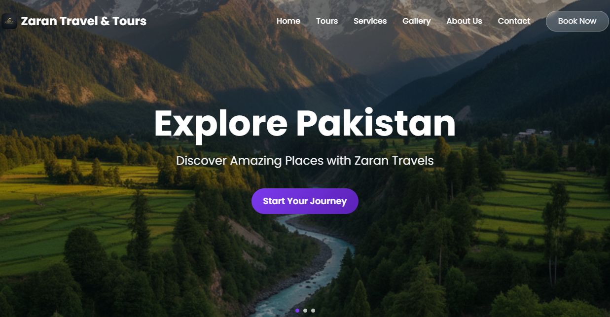 zarantours.com interface